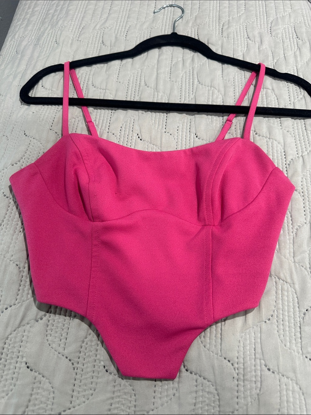 Forever 21 Hot Pink corset Tank Top